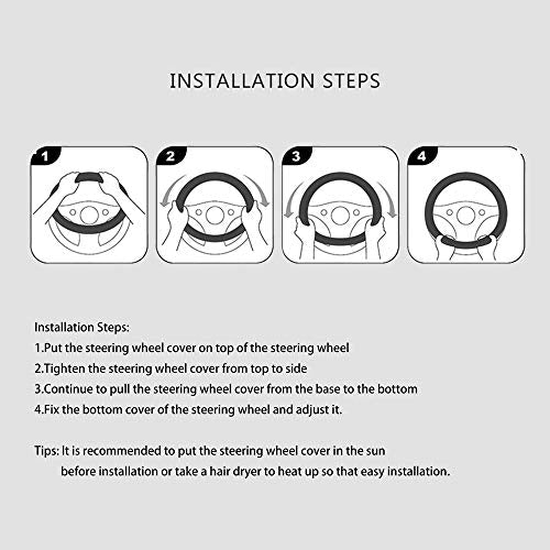 YOGURTCK Cute Diamond Soft Light Pink Leather Anti-Slip Steering Wheel Cover with Bling Bling Crystal Rhinestones, Universal 15 Inch for Women Girls, Fit Vehicles, Sedans, SUVs, Vans, Trucks