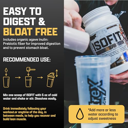 Nutrex Research IsoFit Whey Protein Powder Instantized 100% Whey Protein Isolate (30 Servings (Pack of 1), Bananas Foster)