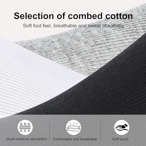 GUUNIEE No Show Socks Womens 4 Pairs Black White Pairs Invisible Liner Non Slip Low Cut Socks