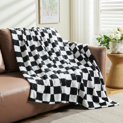 NEWCOSPLAY Knitted Light Grey Blanket Super Soft Plush Throw for Couch Fuzzy Fluffy Microfiber Lightweight Blanket for Bed Sofa All Season Use (Light Grey, Queen(90"x90"))