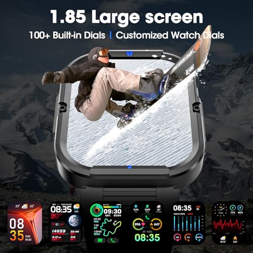Smart Watch for Men Women ππππ ππ©π π«ππππ Bluetooth Call 1.85"Fitness Tracker Smartwatch for iOS Andriod Phones with Step/Heart Rate/Sleep Monitor,Complimentary Sporty Watch Case and Band