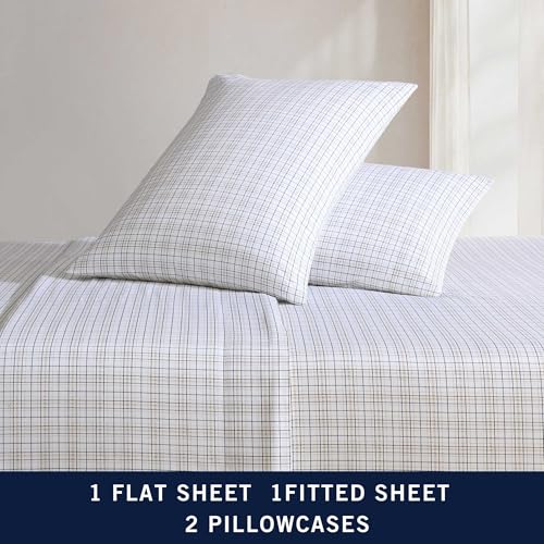 Nautica - Full Sheets, Cotton Percale Bedding Set, Casual Home Decor (Lobster Walk Red, Full)