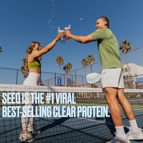 SEEQ Clear Protein Powder - Blue Razz Freeze - 22 Servings - 22g Clear Whey Protein Isolate - Zero Sugar - 0g Lactose - Allergen Friendly - GLP1 Support - Bone Health - Muscle Post Workout Recovery