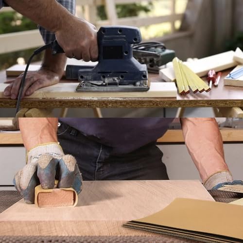 LYFJXX 24PCS Sand Paper Variety Pack, 9 x 11 Inch 80,150,220, 320, 400, 600 Grit Sandpaper Assortment, Sandpaper for Metal, Wet Dry Sandpaper