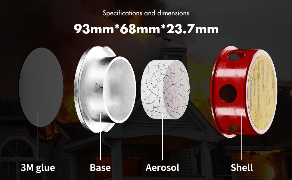 Household small fire extinguisher, automatic fire extinguisher, car battery fire protection, small power distribution cabinet fire extinguishing device, self-triggering fire extinguishing device