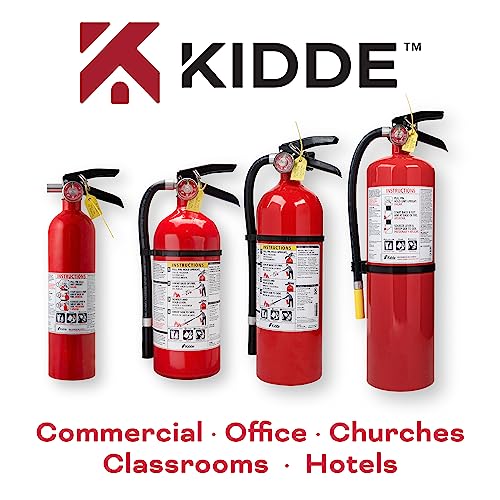 Kidde Fire Extinguisher for Commercial Use, 3-A:40-B:C, 9 Lbs., Refillable & Reusable, Hose & Wall Mount (Included)