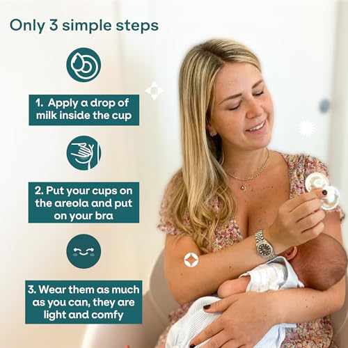 Koala Babycare The Original Silver Nursing Cups - Nipple Shields for Nursing Newborn -Breastfeeding Essentials - Protect and Soothe - Tri-Laminate Silver - Standard Size