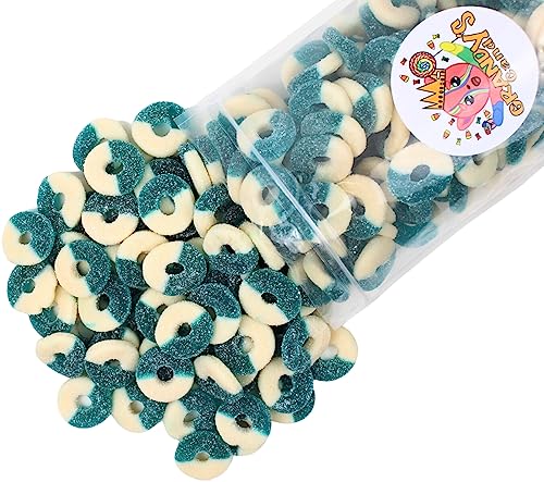 Grandys Candys -Assorted Rainbow Mix- Gummy Rings- Soft, Chewy, Sugar Dusted- Bulk Candy (1 Pound)