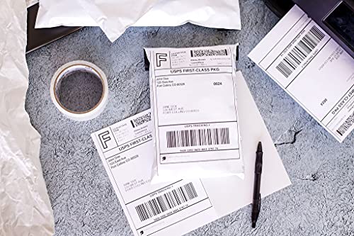 Premium Label Supply White Sticker Half Sheet Labels – 8.5" x 5.5" – Laser/Inkjet Compatible – (2 per Sheet), 25 Sheets - 50 Total Adhesive Labels