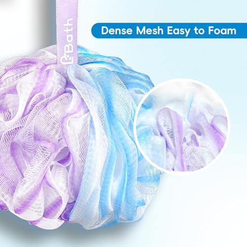 LCZLBath Loofah 4PCS 75g XL Loofa Set Soft Bath Body Sponge Thick Wash Puffs for Shower