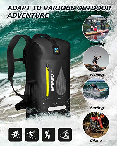 IDRYBAG Waterproof Backpack Dry Bag PVC 30L, Floating Bag Dry Backpack for Men, Dry Sack Waterproof Bag for Kayaking, Canoeing, Boating, Camping, Hiking