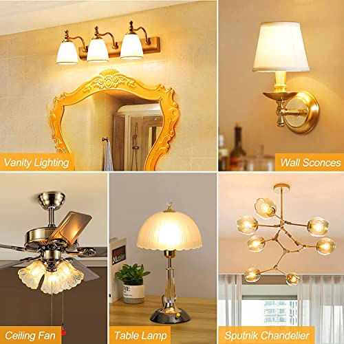 Leools Dimmable E26 led Bulb 6W Equal 60 watt Vintage LED Edison Bulb AC120V 2700K A15 LED Bulb for Ceiling Fan Light Bulbs,Appliance Bulb and Refrigerator Light Bulb 600LM Clear Medium 6Pack