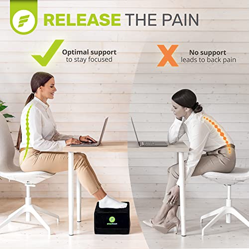 ErgoFoam XL Foot Rest for Under Desk at Work For Stools & High Chairs Chiropractor-Endorsed 2in1 Adjustable Under Desk Footrest Ergonomic High-Density Compression-Resistant Foam Nonslip Desk Foot Rest