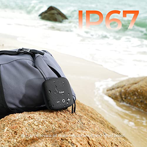 Tribit StormBox Micro 2 Wireless Portable Speaker: 10W Loud Deep Bass Sound, IP67 Waterproof Bike Speaker with Bluetooth 5.3, 12H Playtime, TWS Pairing for Camping Travel Hiking
