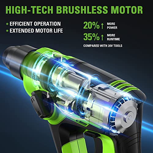 Greenworks 24V Brushless Drill / Driver, 2Ah USB Battery and Charger Included
