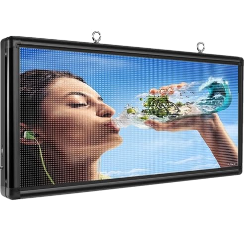 P6 Outdoor LED Sign 40" x 18" Programmable LED Scrolling Message Board with High Resolution Support Texts, Images& Video with Waterproof IP45