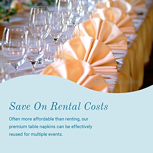 Polyester Cloth Napkins - Washable Soft Table Linens - Durable & Elegant for Dining, Restaurants, Weddings, Events, Rentals, Banquets, & Parties - Premium Quality Set of 150, White, 20"x20"