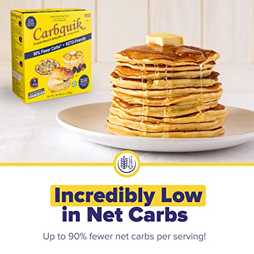 Carbquik Biscuit & Baking Mix (3 lb) Mix for Keto Pancakes, Biscuits, Pizza Crust, Bread, and More - Keto Food - No Sugar - Low Carb - Nut Free - Quick and Easy Keto Friendly Substitute for Traditional Baking Mix (2-Pack)