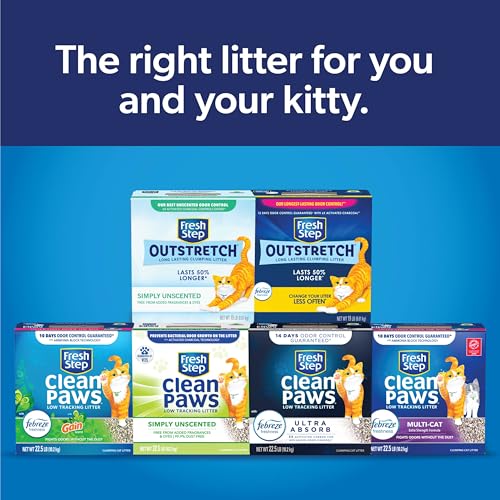 Fresh Step Clumping Cat Litter with Febreze Gain Scent, Long Lasting Odor Control Kitty Litter with Activated Charcoal, Low Dust Formula, 14 lb