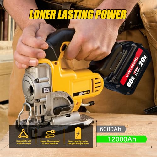 NEPOWILL 20V/60V 9.0Ah Replacement Battery for DeWalt 60V Flexvolt Battery, Compatible with DeWalt Battery DCB606 DCB609 DCB206 DCB204 DCB180 DCB200 Fit for DeWalt 20V/60V/120V Cordless Tools