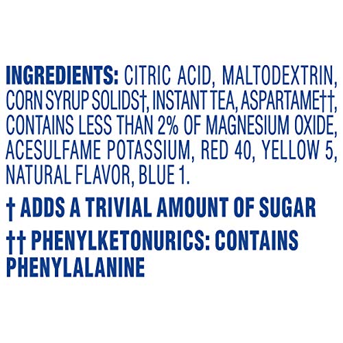 Crystal Light Sugar-Free Lemon Iced Tea Naturally Flavored Powdered Drink Mix, 6 Count (Pack of 12)