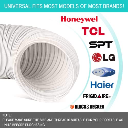 Jin&Bao Air Conditioner Hose, Portable Exhaust Vent Hose with 5.1‘’ (5‘’) Diameter, Clockwise AC Hose Length to 78 Inch, Universal Replacement AC Vent Hose for Many Portable AC