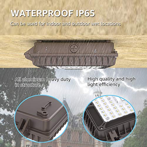 HYPERLITE LED Canopy Light 65W,8450Lumens Canopy LED Lights 4000K Warm White,LED Canopy Light Outdoor IP65 Waterproof UL Certified for Gas Station,Garage,Shop,Carport,Workshop,Walkway