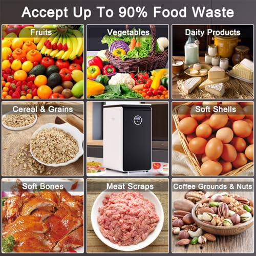 GEME World First Bio Smart 19L Electric Composter for Kitchen, Filter No Need to Change, Not Dehydration Tec, Add Waste Anytime Compost Machine, Electric Compost Bin Kitchen, Food Cycler Real Compost