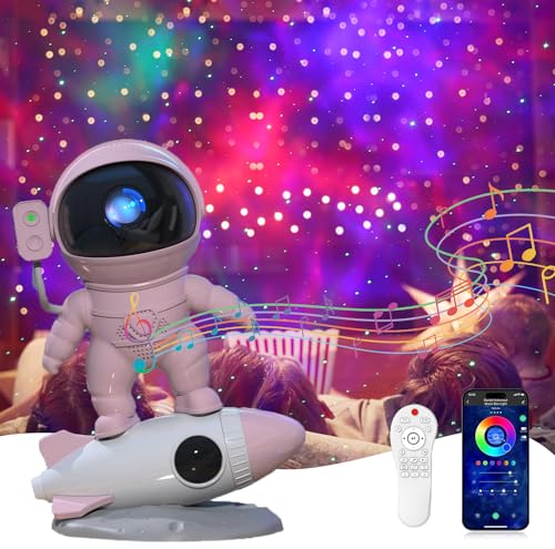 SFOUR Star Projector,Galaxy Night Light,Astronaut Starry Nebula Ceiling LED Lamp with Timer and Remote, Gift for Kids Adults for Bedroom, Birthdays,Christmas, Valentine's Day.(White)
