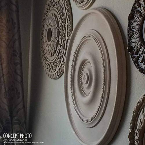 Ekena Millwork CM18ATRBC Attica Ceiling Medallion, 18"OD x 4"ID x 5/8"P (Fits Canopies up to 5"), Hand-Painted Root Beer Crackle