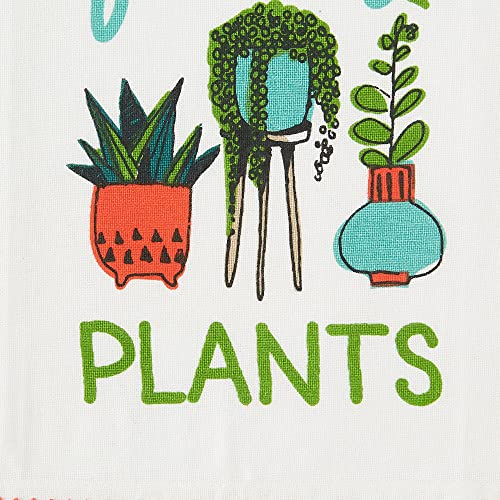 DII You Grow Girl Collection Decorative, Machine Washable Kitchen, Dishtowel Set, 18x28, Fancy Plants, 3 Piece