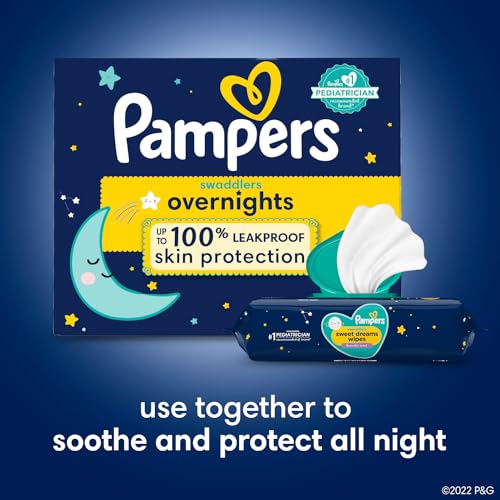 Pampers Swaddlers Overnights Diapers - Size 3, 66 Count, Disposable Baby Diapers, Night Time Skin Protection