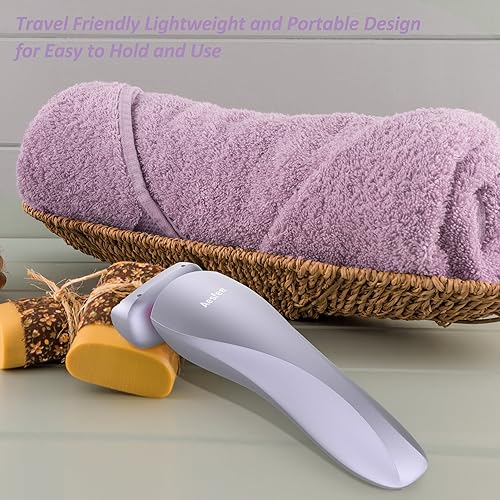 Electric Shaver for Women Legs, Lady Razors Hair Removal Waterproof Wet or Dry for Underarm Arm Bikini Private Area Pubic Hair, Portable Painless Ladies Body Hair Trimmer Remover (Purple)