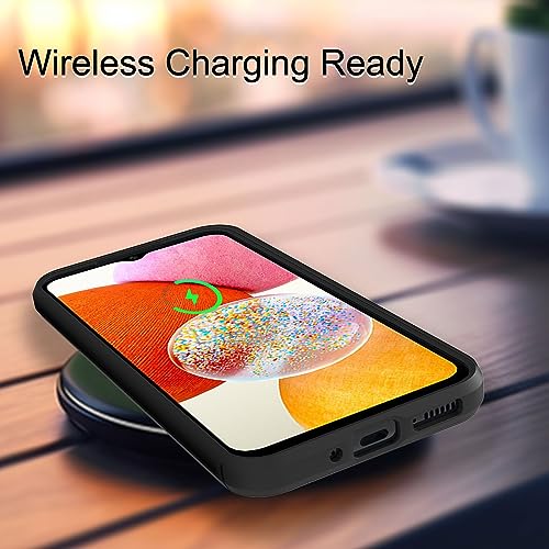 RUUHLJLET Designed for Samsung Galaxy A14 5G 6.6" 2023 Case,Brushed Texture Soft TPU Slim Fit Protective Phone Cover,Jellyfish