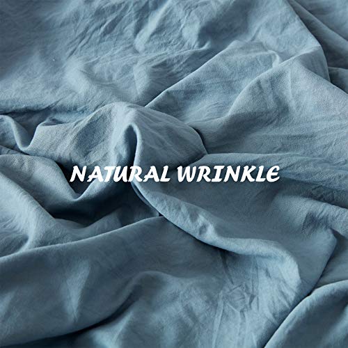 NexHome Dark Grey Duvet Cover Sets Twin Size 2 Piece Double Brushed Microfiber Twin Duvet Cover with Button Closure & Corner Tie 1 Breathable and Soft Duvet Cover 68x90 inches + 1 Pillow Sham