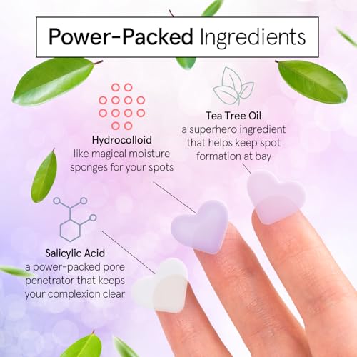 grace & stella Award Winning Pimple Patches For Face (Heart, 36 Count) - Hydrocolloid Acne Patches for Face - Dermatologist Tested, Vegan, Cruelty-Free Zit Patches for Face, Blemish Patches