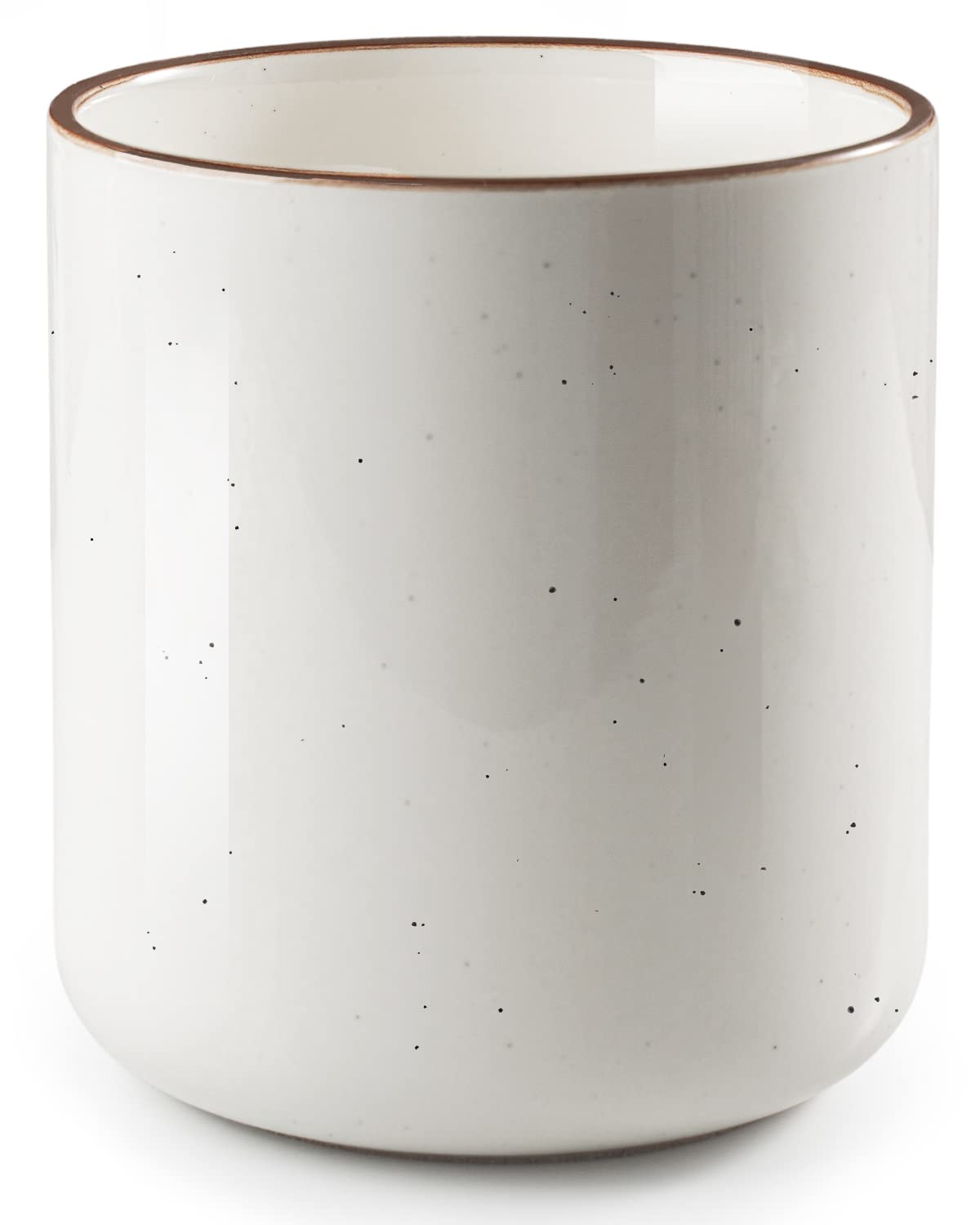 getstar Kitchen Utensil Holder, Large Ceramic Cooking Utensil Holder (H7.2” x W6.2”) for Kitchen Counter with Cork Mat at Bottom, Farmhouse Kitchen Decor