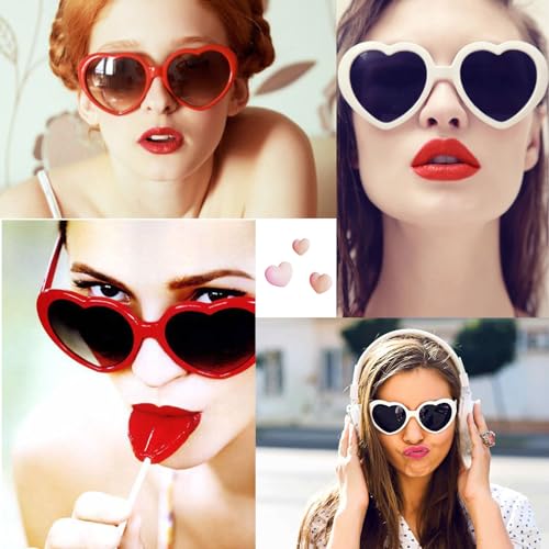 JASPIN Polarized Heart Sunglasses for Women - Trendy Cute Love Shaped glasses Oversized Eyeglasses UV400 Protection