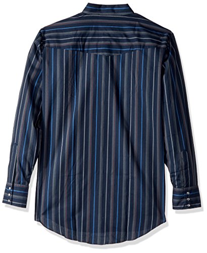 ELY CATTLEMAN Mens Long Sleeve Western Stripe, Black, 3XL