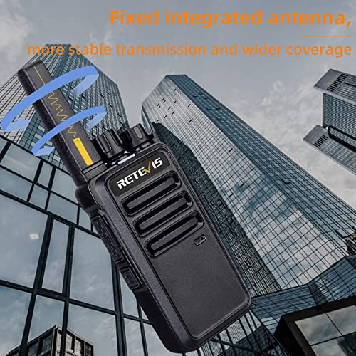 Retevis RT68 Two-Way Radios Long Range, Walkie Talkies for Adults, 2 Way Radio with Earpiece, Walkie Talkie Rechargeable with Charging Base, for Manufacturing Restaurant Business School(10 Pack)