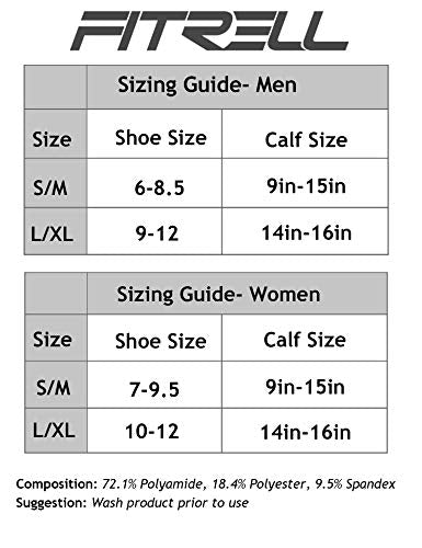 FITRELL 3 Pairs Compression Socks for Women and Men 20-30mmHg- Circulation and Muscle Support Socks for Travel, Running, Nurse, Knee High Socks, BLACK S/M