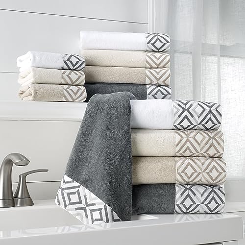 Avanti Linens Bathroom Decor Harlow Collection, Hand Towel, Ivory