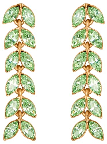 Oscar de la Renta, Crystal Leaves Strand Earrings, Chrysolite