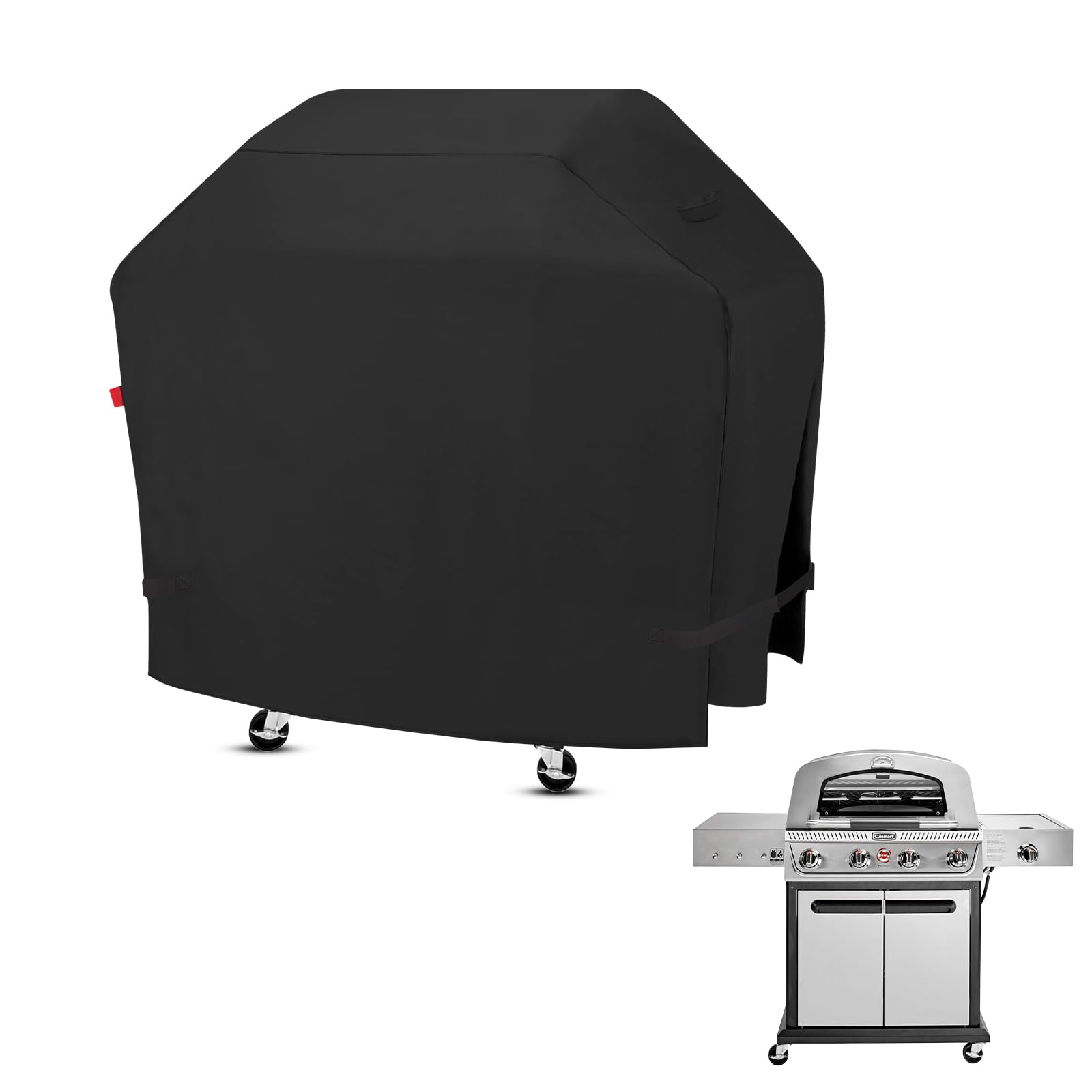 Outdoor Grill Cover Fits Cuisinart Propel+ 4-Burner 3-in-1 Gas Grill CGG-6331, Cover Geny Waterproof 600D Heavy Duty BBQ Grill Covers, 58" L x 26" D x 45" H.