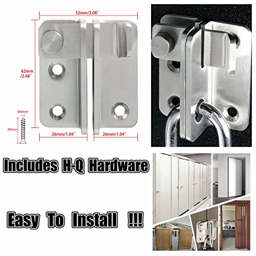 Alise Flip Latch,Gate Latches Slide Bolt Latch Safety Door Lock Catch for Barn Cabinet Pet Cage Wood Fence Bathroom Garage Window,SUS304 Stainless Steel Gate Hardware Locks,Brushed Nickel MS5009