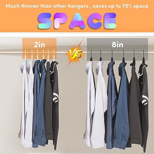 20 Pack Plastic Clothes Hanger, Extra Thick Wide Shoulder Coat Hangers with 360° Swivel Hook Non Slip, Space Saving Hangers for Suits, Sweater, Dresses, Pants (Beige)