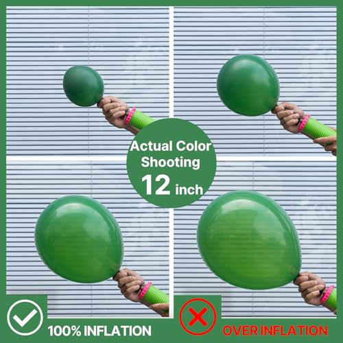PartyWoo Dark Green Balloons 127pcs Different Sizes of 36 18 12 10 5 Inch Emerald Hunter Forest Green Balloon Arch Kit for Birthday Christmas Graduation Dinosaur Jungle Party Decorations Green-Y56