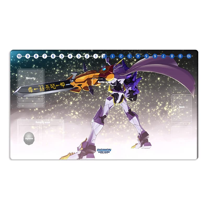 Mlikemat New DTCG Duel Playmat Digimon Culumon Trading Card Game TCG CCG Mat Pad + Free Bag (ZD002-667-SM)