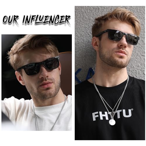 DUCO Polarized Sunglasses for Men Vintage Aluminum Frame Retro Sports Sun Glasses Driving Shades 100% UV Protection 8207