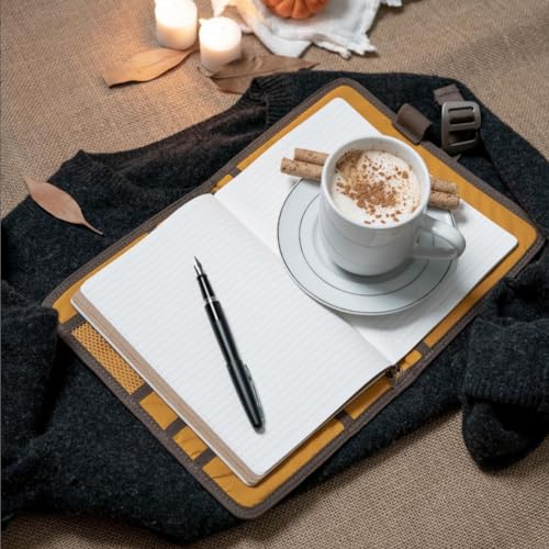 LOCHBY Field Journal A5 Planner Cover | Water Resistant Waxed Canvas | Pen Loop | Included Tomoe River Notebook | Perfect for Travel, Art, Bullet Journal